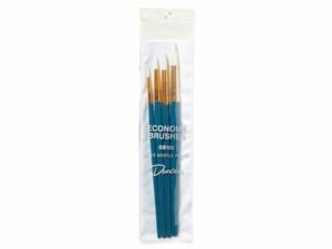 White bristle round brush kit