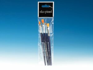 Kunstharen kwasten set 5 delig, plat, 2,4,6,8,10
