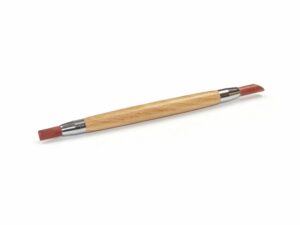 Double-end Clay Shaper, rubberpunt scherp recht / rond schuin
