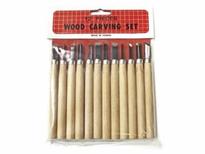 Wood carving kniving set, 12 pcs klein