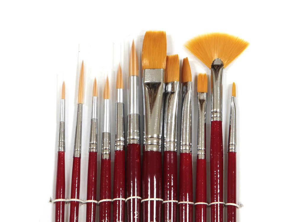 12 Soft Brushes for ceramic painting