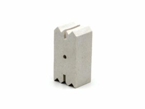 Gekartelde steen, 60x30x20mm, met gat 4mm