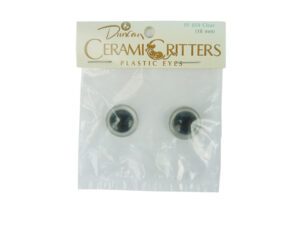 Plastic eyes, clear  18mm,