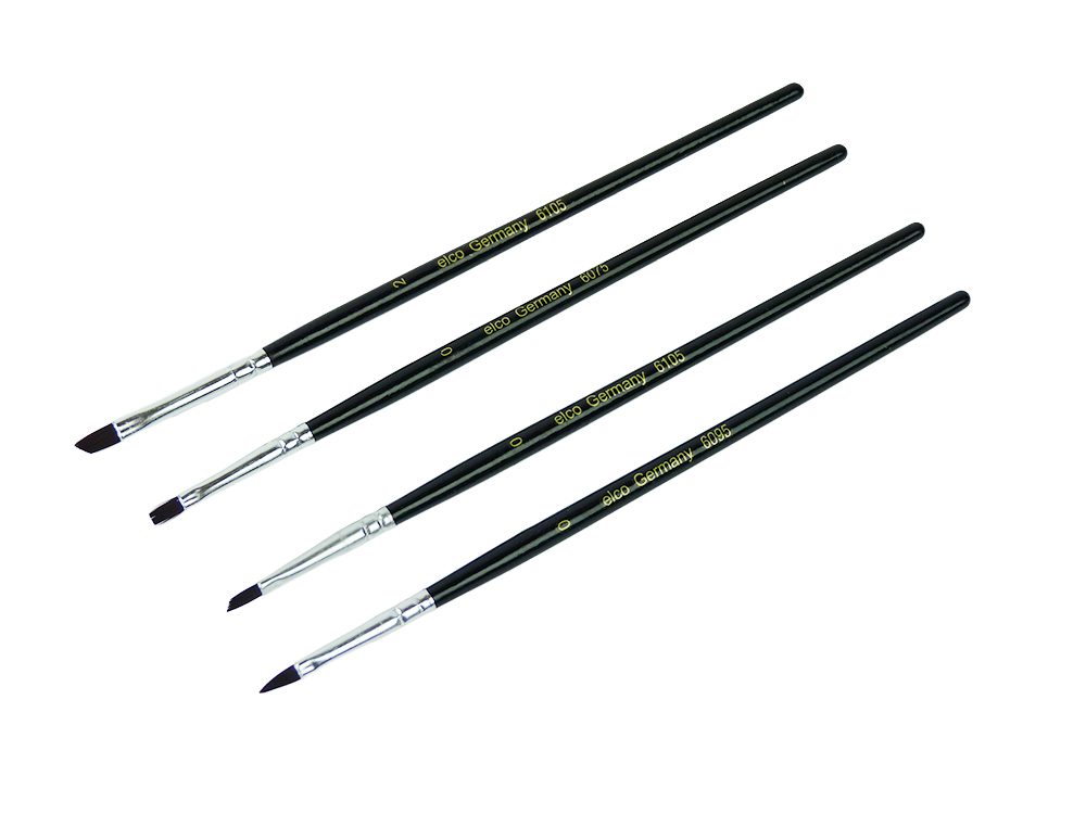 Synthetische kwasten set 4 delig