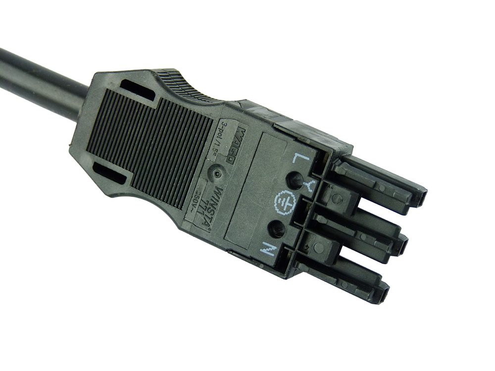 Netstekker met 3m kabel en 3P connector voor Nabertherm netstroom ovens. - Afbeelding 2