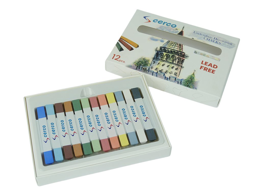 SDK Set Onderglazuur decoratie krijtjes (12 pcs)