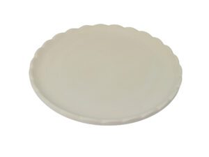 Biscuitvorm bord met gegolfde rand